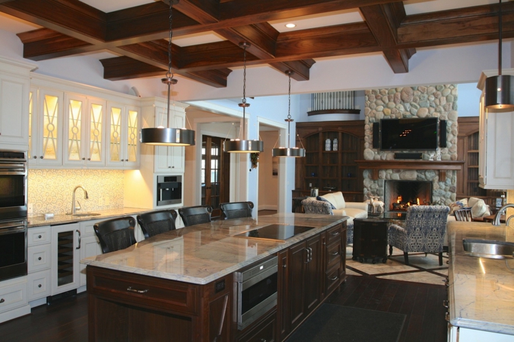 charming kitchen open on living room