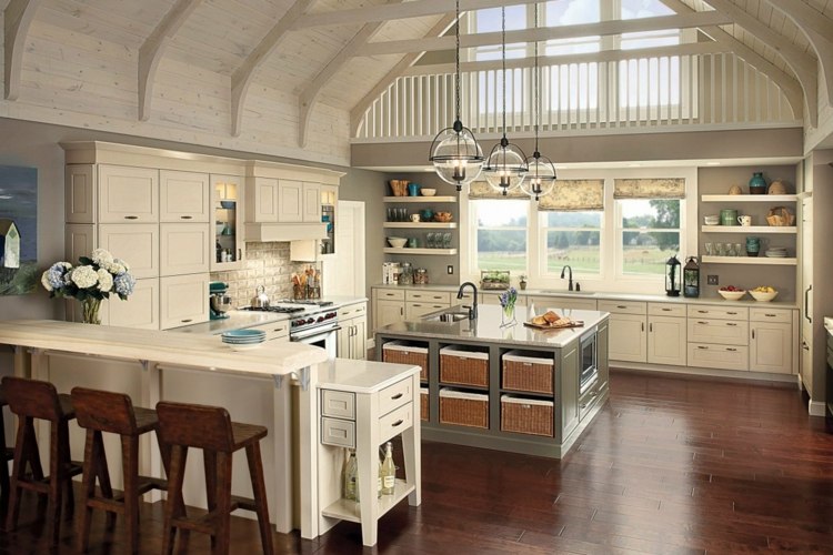 rustic white charming kitchen