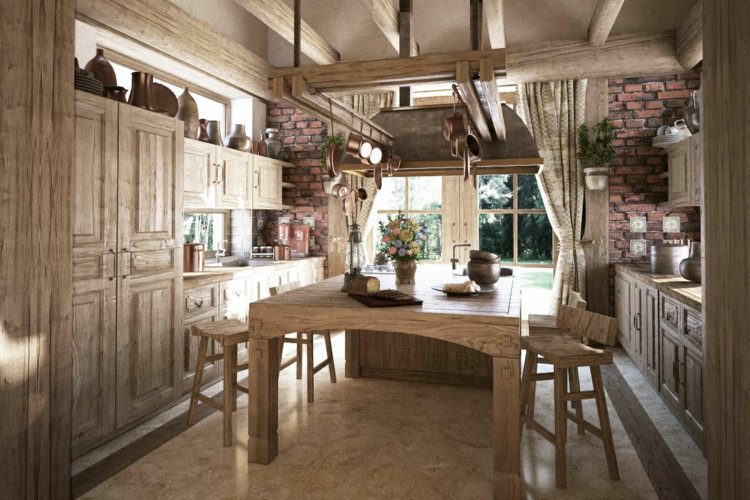 charming kitchen wood table