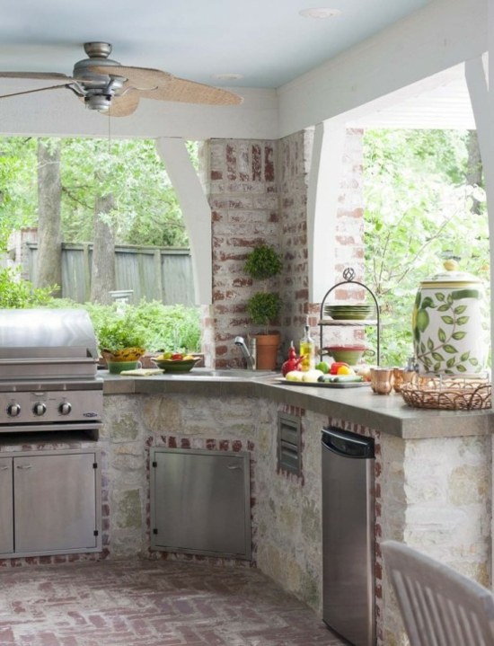 kitchen deco wood stone