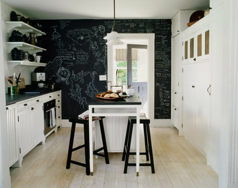 kitchen slate deco black white