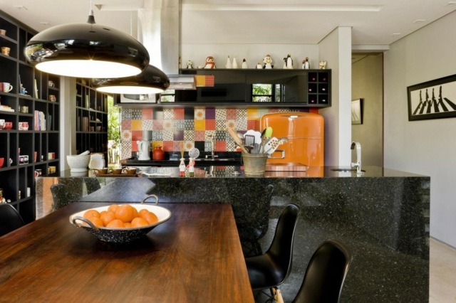 kitchen deco orange black