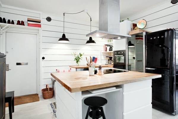 kitchen deco scandinavian black white