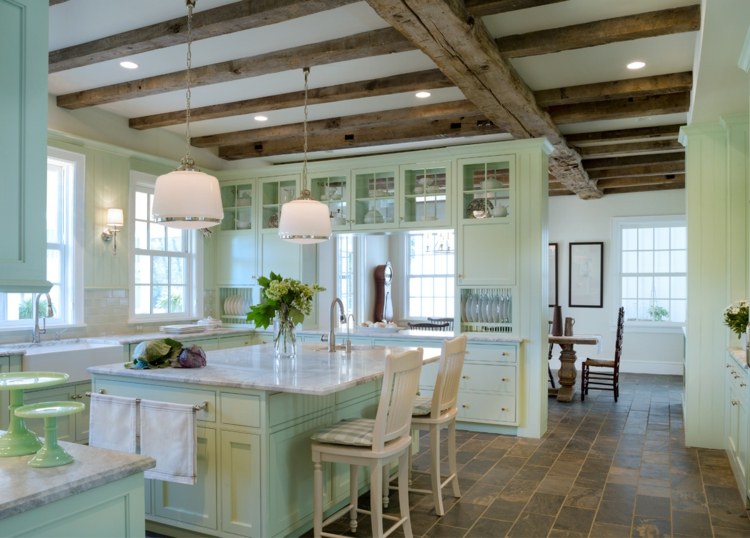 light green kitchen