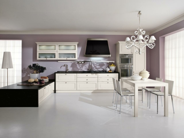 kitchen decoration white black