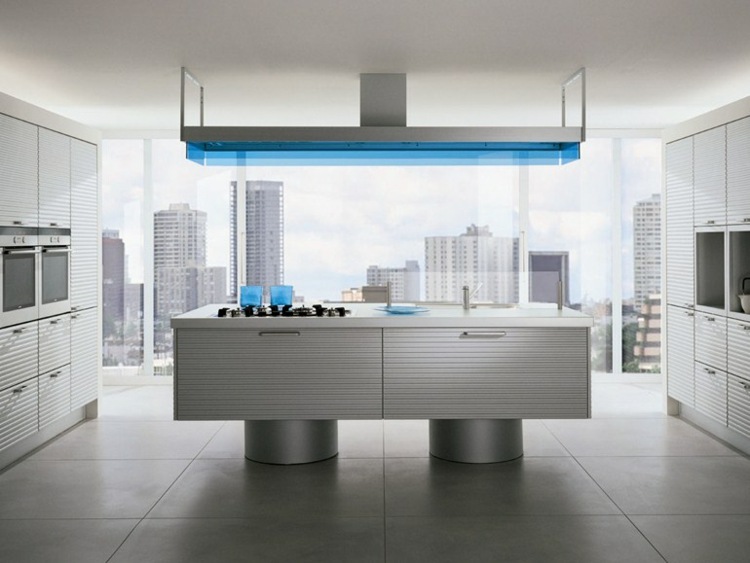 design kitchen with central island lacquered ERNESTOMEDA