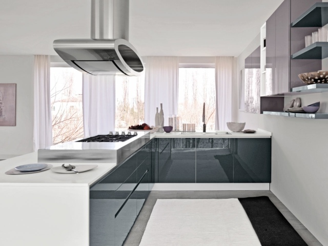 kitchen design white gray