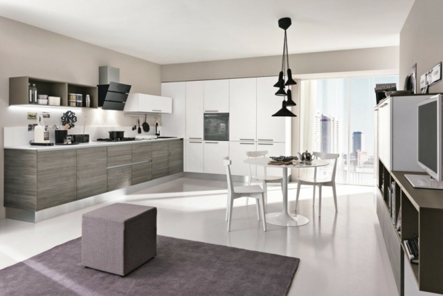 kitchen design white gray