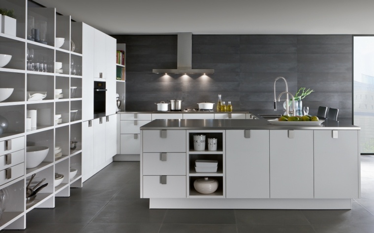 white design kitchen shelves