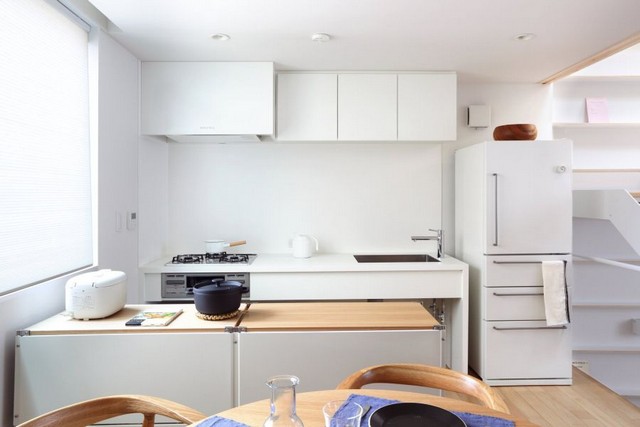 white japanese design kitchen