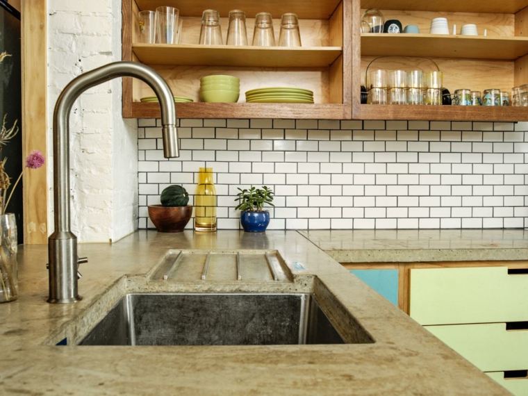 modern kitchen idea island kitchen shelf wood