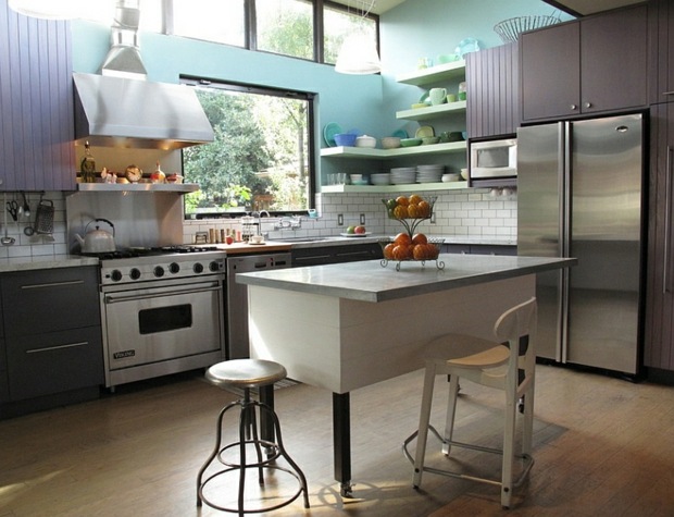 contemporary design kitchen industrial touch