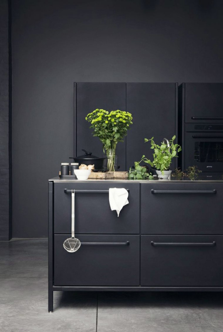 dark gray design kitchen