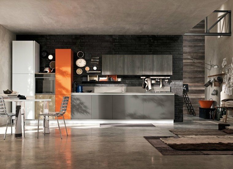 harmony of colors kitchen industrial design