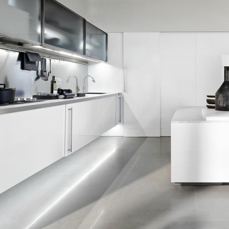 white modern design kitchen