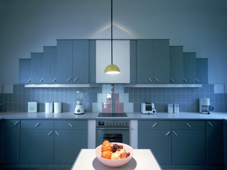 blue kitchen design deco