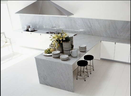 modern marble design kitchen