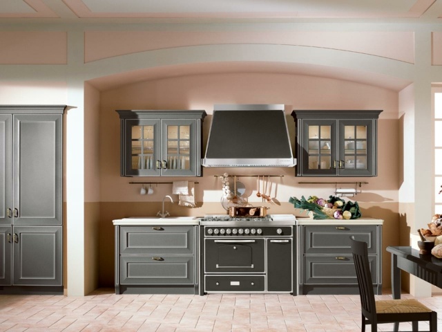 retro gray design kitchen