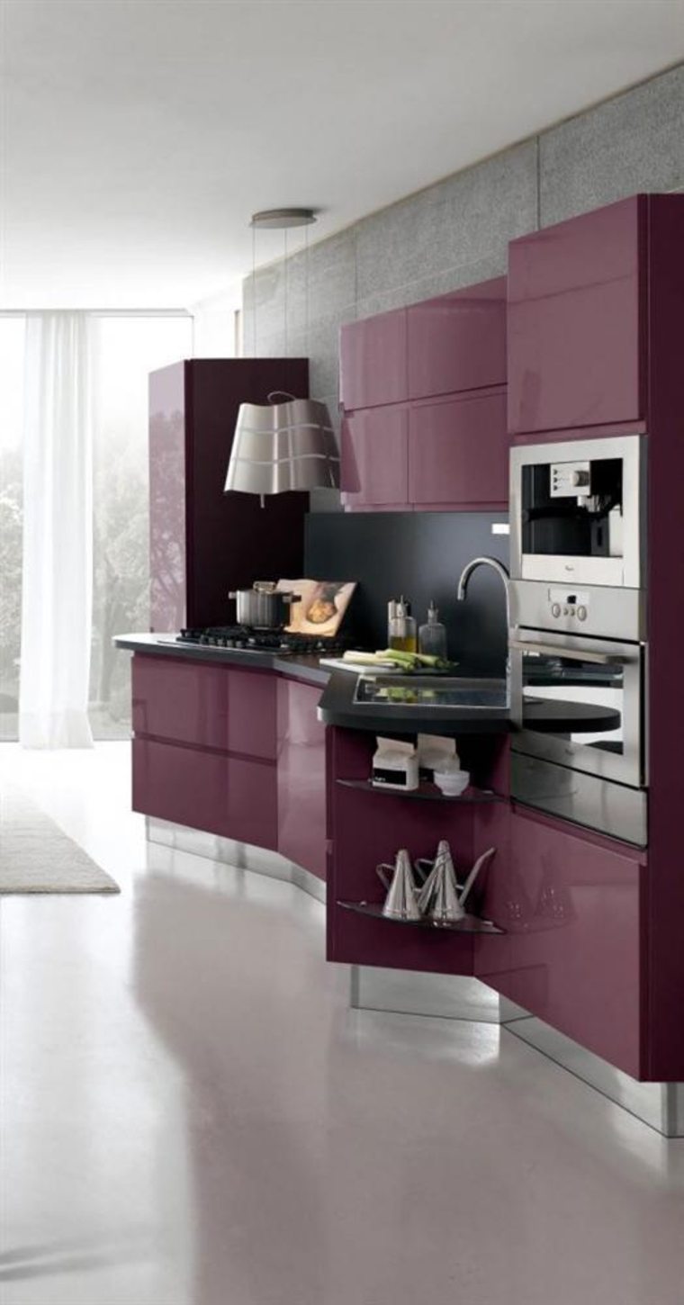 kitchen color aubergine modern design idea color aubergine