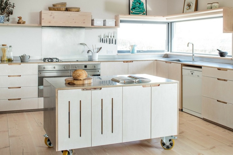 contemporary kitchen serving white