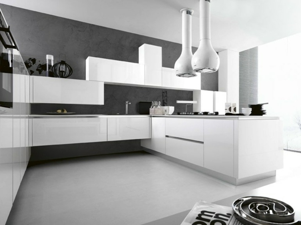 elegant kitchen white anthracite Cesar