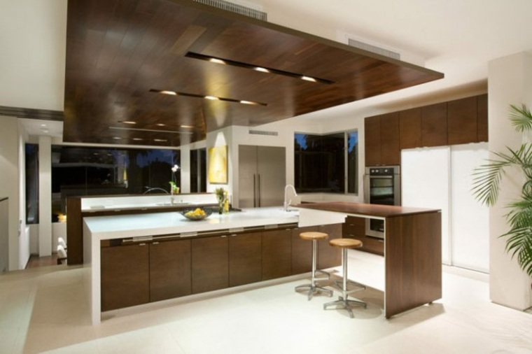white kitchen and wood worktop