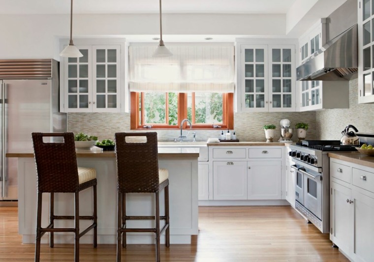 kitchen in l white furniture island modern design