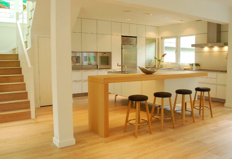 modern L-shaped kitchen interior