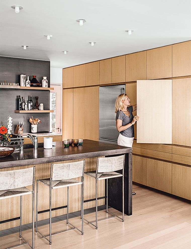 kitchen in l modern-island-central-furniture-wood