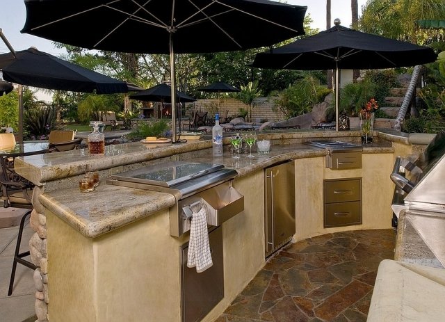 outdoor kitchen-ideas-design-original-umbrellas