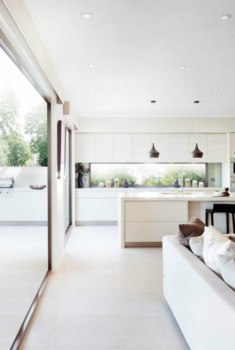 luxury white spacious outdoor kitchen