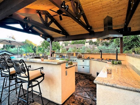 outdoor kitchen barbecue design