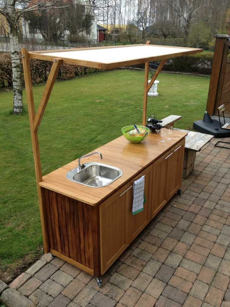 outdoor kitchen design wood
