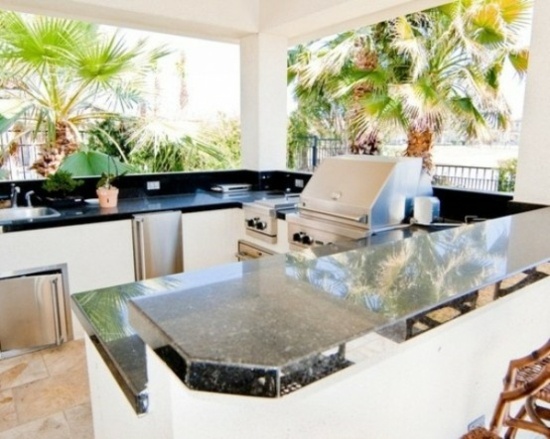 equipped outdoor kitchen