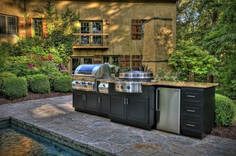 outdoor kitchen summer modern idea