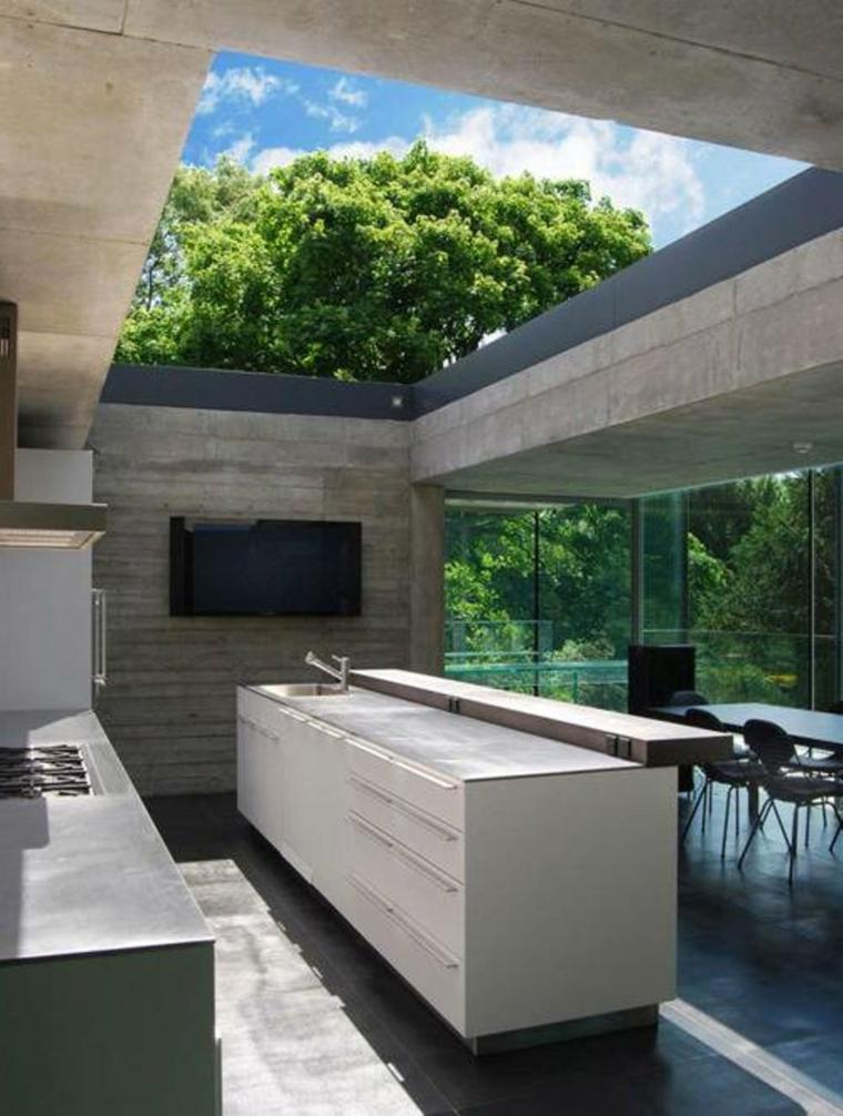 ultra modern minimalist outdoor kitchen