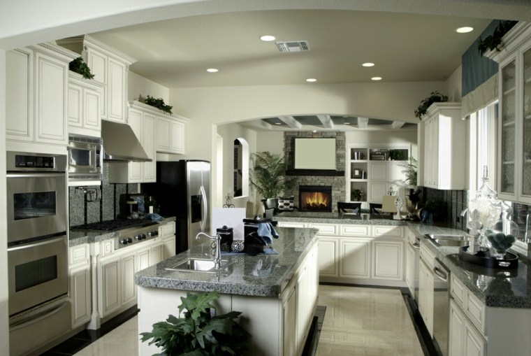 kitchen modern style central island wood design