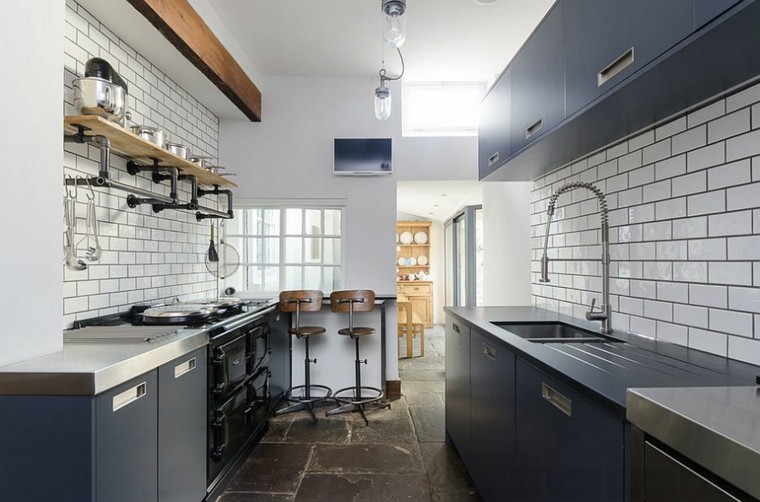 gray kitchen deco industrial