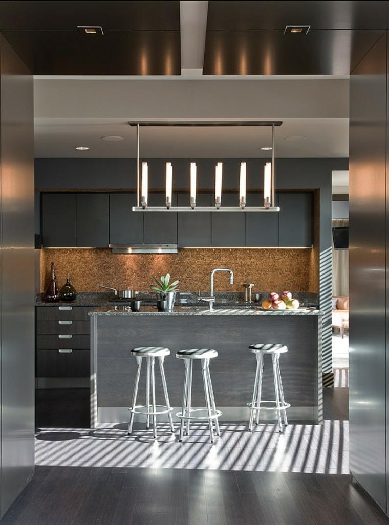 kitchen design arrange space stools idea lighting fixture