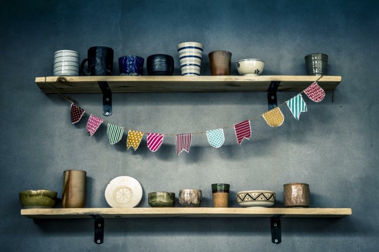 deco shelf wood idea garland diy deco table birthday