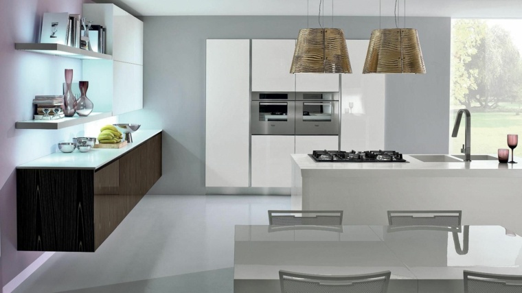 kitchen decoration in white and wood