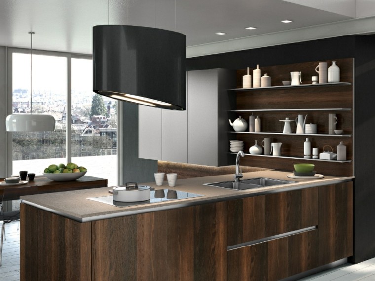 kitchen central island furniture wood deco italy