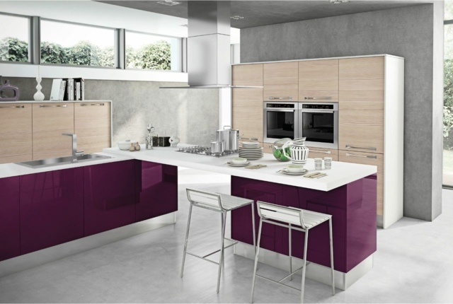 central island kitchen smooth surfaces