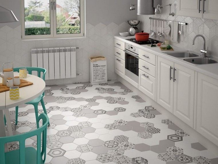 kitchen imitation tile cement-idee