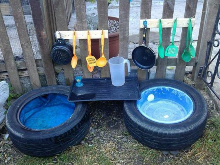 improvised cooking with tires