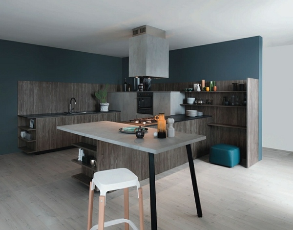 italian dark wood kitchen