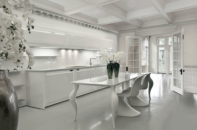 kitchen white lacquer deco