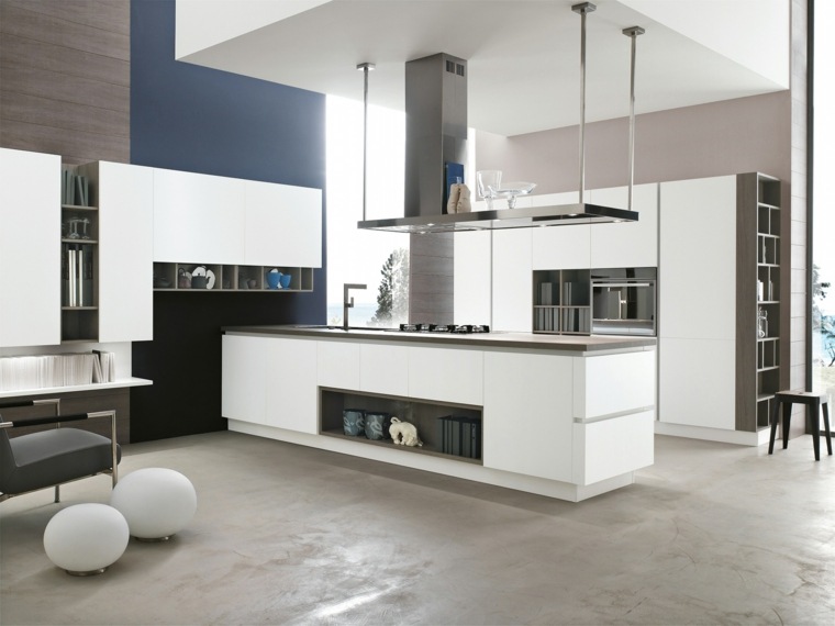 modern white lacquered kitchen