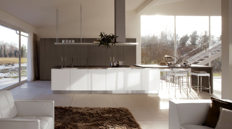 deco modern kitchen white beige