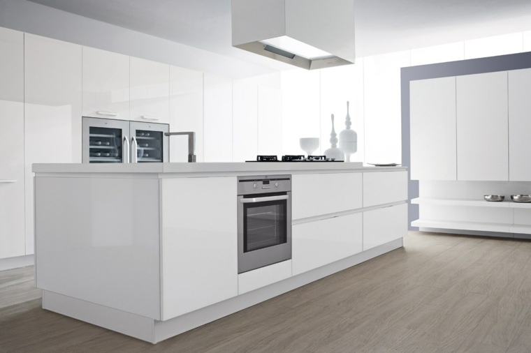 modern white lacquered kitchen